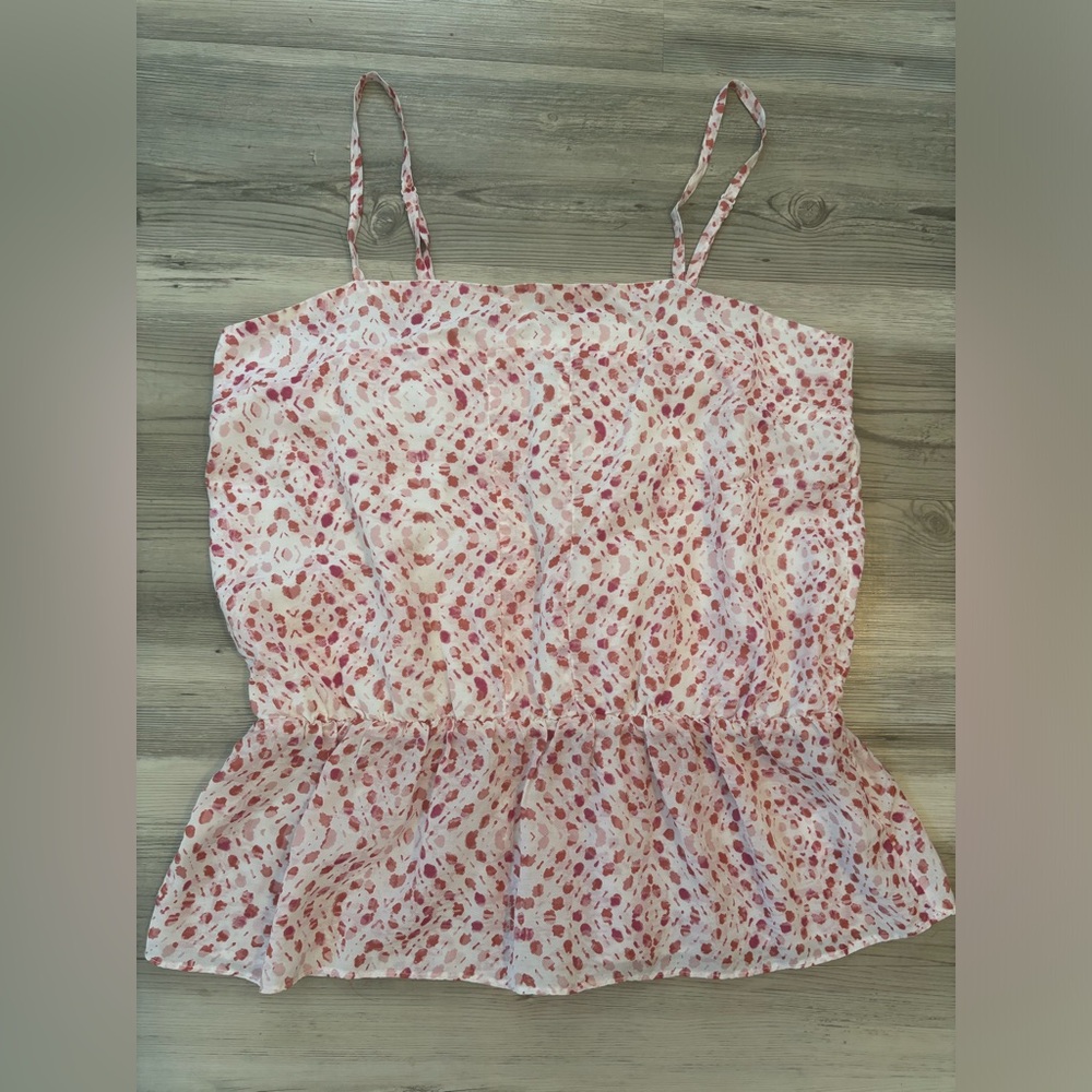 Banana Republic, petite size medium tank with adjustable straps & peplum bottom
